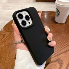 Capa de silicone líquido para iphone 15 14 13 12 11 pro max capa traseira macia para 14 15 plus casos bonitos acessórios, preto, para iphone 14 pro