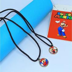 Kit Colar Infantil Menina Menino Duplo Amizades Colares Best Friend com Pingente Super Heróis Frozen Stitch Lembrancinha