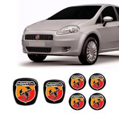 Kit 6 Adesivos Emblemas Abarth Fiat Punto 2007 Até 2017 - SPORTINOX