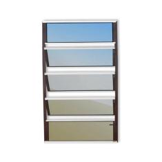 Janela de Alumínio Basculante 100x80cm Vidro Espelhado Plus Brimak