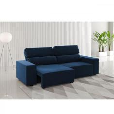 Sofá 3 Lugares Retratil e Reclinável 200cm Veludo Gold Viero Móveis, V