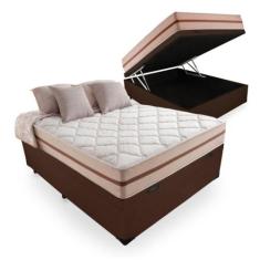 Cama Box Baú Viúva + Colchão de Mola Ensacada Individual viúva 22x188x