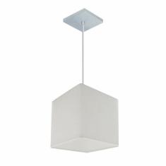 Lustre Pendente Quadrado Vivare Md-4223 Cúpula Em Tecido 15/1