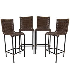 4 Banquetas Diplomata Em Artesanal Argila