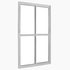 Porta Correr 2 Folhas Móveis Central Topsul 210x150cm Esquadrisul Branco