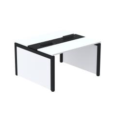 Mesa De Plataforma Dupla Para 2 Pessoas Corporativa 150x120/2p Cinza/preto