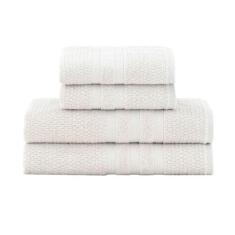 Kit Jogo de Toalhas Buddemeyer 4 Peças Banho e Rosto Vanilla 100% Algo