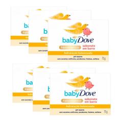 Kit Sabonete Em Barra Baby Dove Hidratação Balanceada 75g - 6 Unidades