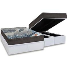 Cama Box Baú Queen: Colchão Molas SuperPocket Ensacadas Ortobom Fort T