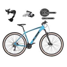 Bicicleta Aro 29 Ksw Xlt 27v K7 Câmbio Shimano Alívio Freios Hidráulicos Suspensão Trava Pneus Bege-Unissex