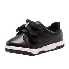 Tenis Molekinha Com Laco Cabedal-Feminino