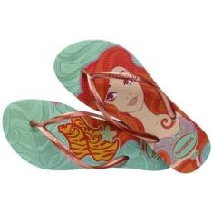 Chinelo Havaianas Slim Princesas Argila-Feminino