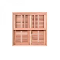 Janela Guilhotina Com Ferragem JE821 Esel 100cmx120cmx12cm Marroml