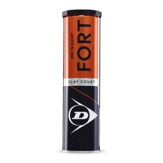 Bola de Tênis Dunlop Fort Clay Court Tubo c/ 4 Unidades