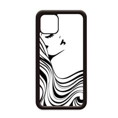 Linda capa longa de cabelo encaracolado para iPhone 11 Pro Max para Apple Mobile Case Shell
