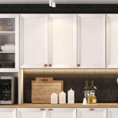 Armário Aéreo de Cozinha 120cm 3 Portas Unna Poliman Móveis Branco