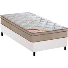 Cama Box Solteiro Blindada + Colchão Castor Molas Revolution Tecnopedic 088x188x65