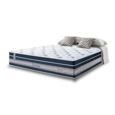 Colchão King De Molas Ensacadas Cama Inbox Select Euro Soft 193x203x32 Azul