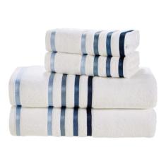 Kit Jogo De Toalhas Karsten 4 Peças Banho e Rosto Lumina Fio Penteado,