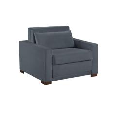 Sofa Cama Solteiro Sofia 1 Lugar 110cm Talento Móveis Prata