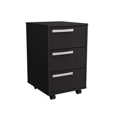 Gaveteiro com 3 Gavetas e Rodízios B26 - Preto