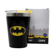 Copo Viagem Snap Símbolo Batman Dc Comics 300Ml