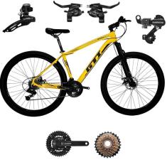 Bicicleta Aro 29 Gti Roma Bike 21v Index Alumínio Freio a Disco Suspensão Componentes Shimano-Unissex