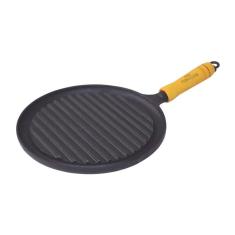 Bifeteira de Ferro Fundido Redonda Frisada - 22cm de Largura