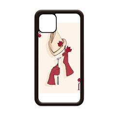 Capa com estampa de coração J para iPhone 12 Pro Max para Apple Mini Mobile Case