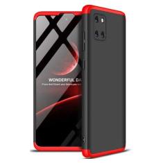 Capa Capinha Anti Impacto 360 Para Samsung Galaxy Note 10 Lite com Tela de 6.7" Polegadas Case Acr�lica Fosca Acabamento Slim Macio - Danet (Preta com Vermelha)