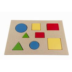 Carlu Brinquedos - Prancha Geométrica Jogo Educativo, 4+ Anos, Multicolorido, 1126