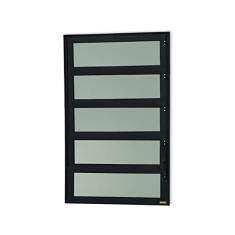 Janela de Alumínio Basculante 100x60cm Vidro Mini Boreal Elite Brimak Preto