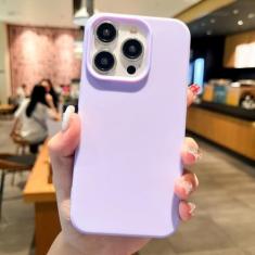 Moda doces cores capa de telefone macio para iphone 11 12 14 13 15 pro max 14plus câmera proteção pára-choques capa fosca, roxo, para iphone 14