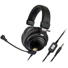Headset Gamer Audio-Technica Premium Audio-Technica Closed Back Cabo de extensão de 3,5 mm, Preto