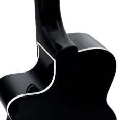 Violão Flat Giannini Eletroacústico 14 Ceq Bk Nylon Cutaway