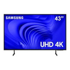 Smart TV 43” 4K Samsung 43DU7700 LED, Processador Crystal 4K, Gaming Hub, AI Energy Mode, Alexa built-in, Wi-Fi, Bluetooth, USB e HDMI