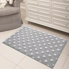 Tapete Infantil Jolitex Mimo Poa Azul 0,70x1,00m Antiderrapante