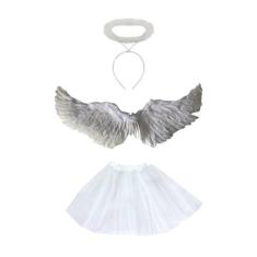 Fantasia Anjo Kit Carnaval Halloween Querubim Cosplay Terror Zumbi Tea