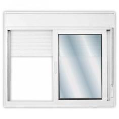 Janela de Alumínio Persiana Integrada 140x150cm com Vidro Liso Linha S