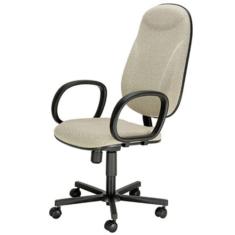 Cadeira Presidente com Braços Linha Executive Cinza - Design Office