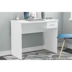 Mesa Computador Casal Arapei c/ 1 Gaveta Branco - Politorno