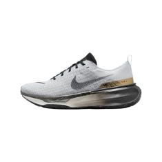 Nike ZoomX Invincible Run Flyknit 3 Tênis masculino, Branco/cinza escuro fumê cinza claro/preto, 39