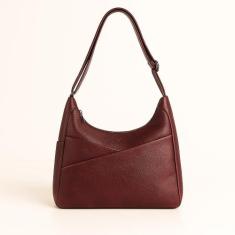 Bolsa Media Alça Transversal Divisorias Feminina de Ombro Estilo Saco 