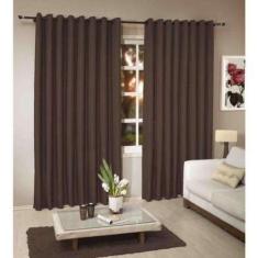 Cortina Blackout Sala/Quarto em Tecido  2,00 x 1,80 Marrom Admirare