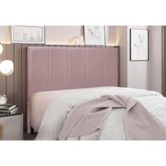 Cabeceira Cama Box Solteiro 90 cm Arizona Veludo S04 - D'Rossi, Lilás