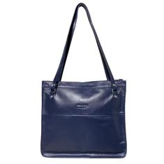 Bolsa Feminina Elegante De Ombro Couro Legitimo Fechamento Em Ziper - 