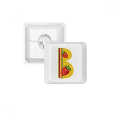 B Alphabet Strawberry Ilustration Pattern Keycap Teclado mecânico PBT Gaming Upgrade Kit