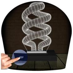 Luminária Led 3D Circulo Esfera Abajur 6 - 3D Fantasy, Branco, Bivolt
