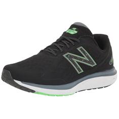 New Balance Fresh Foam 680 V7 Tênis de corrida masculino, Preto/mola vibrante, 39