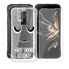 AQGGIIXY Capa de telefone para Doogee Blade 10 Ultra (16.7 cm) capa com 1 x película protetora de vidro temperado, TPU macio fino [à prova de choque X anti-amarelo] capa transparente, para capa Doogee